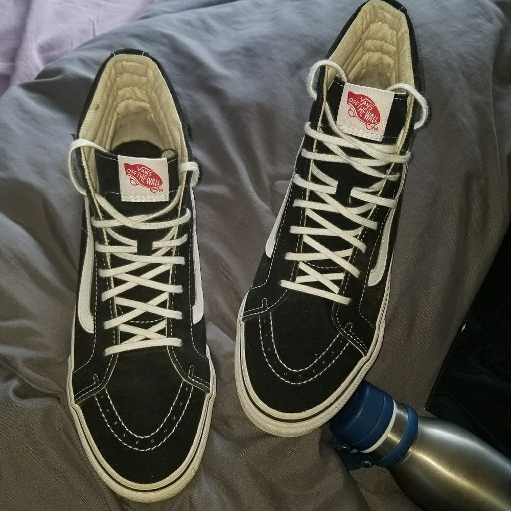 Vans Sk8-Hi Slim Black & White Shoes